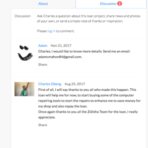 Zidisha Discussion Page